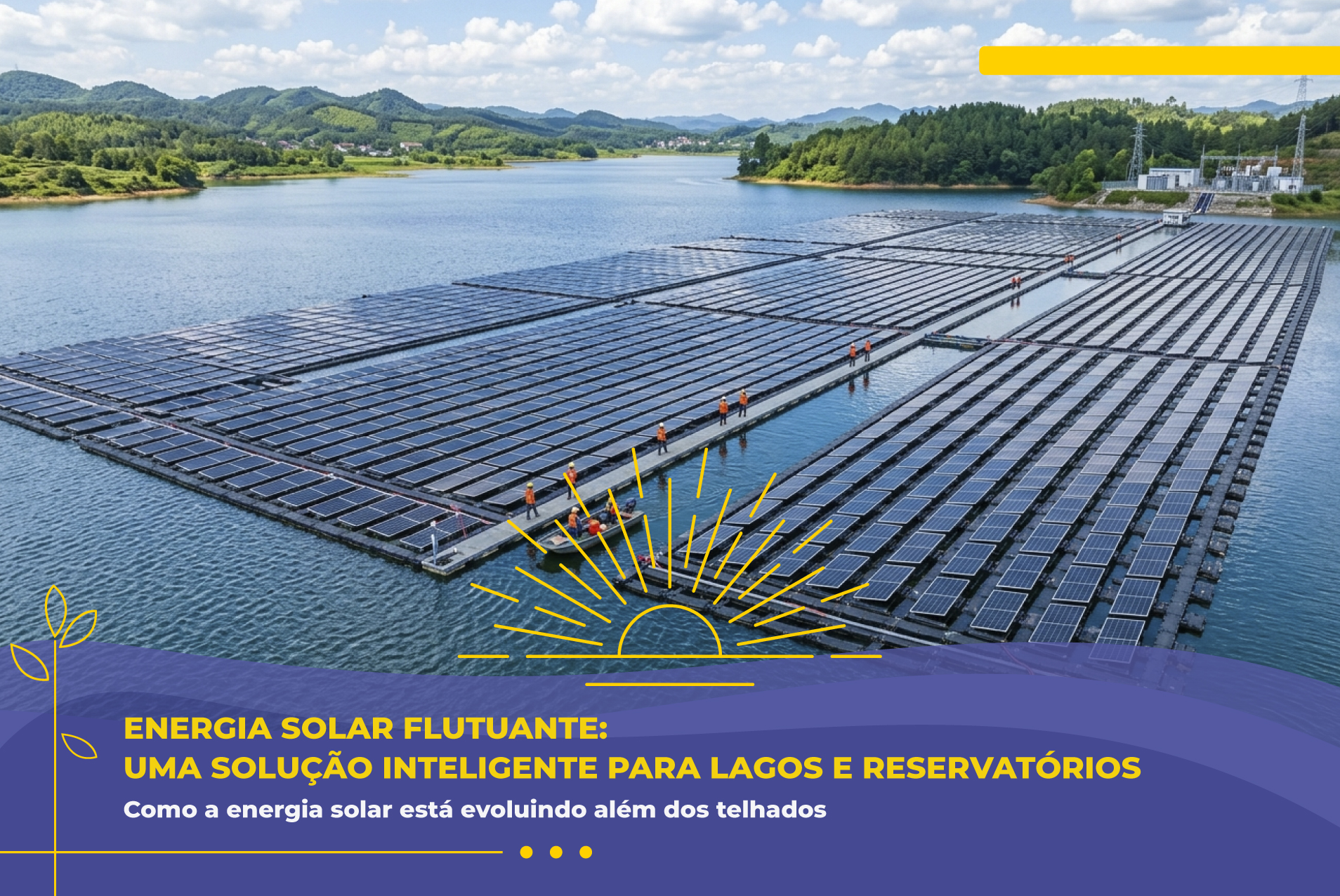 Energia Solar Flutuante: Uma Solução Inteligente para Lagos e Reservatórios Como a energia solar está evoluindo além dos telhados
