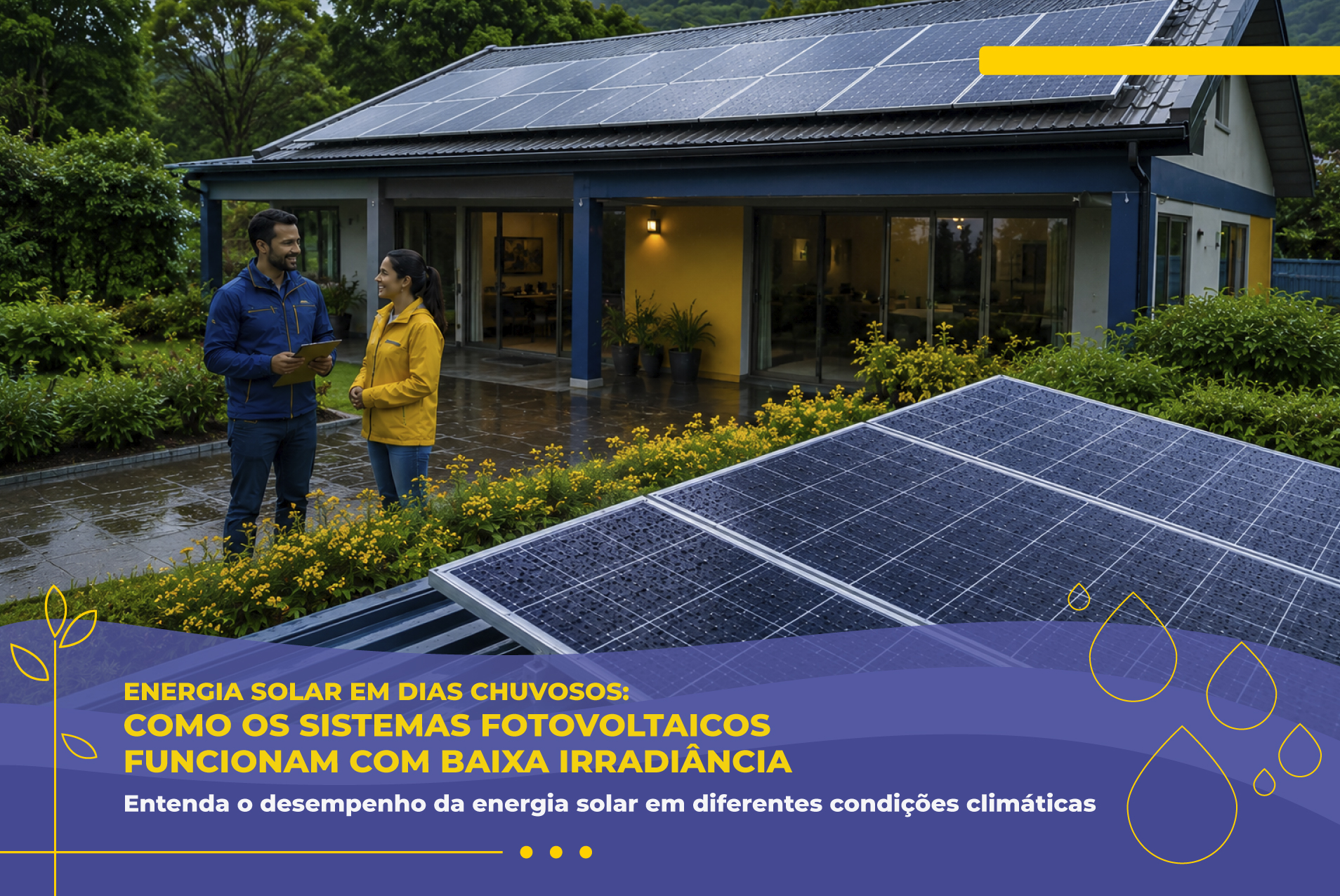 Energia Solar em Dias Chuvosos: Como os Sistemas Fotovoltaicos Funcionam com Baixa Irradiância